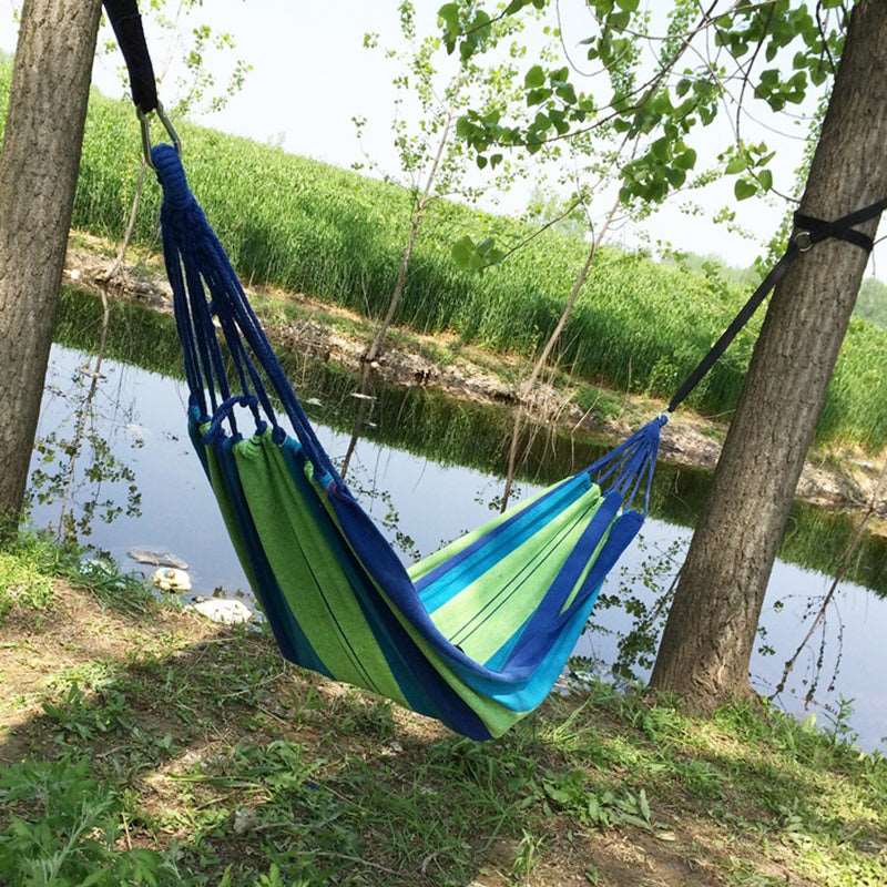 280*80cm Camping Portable Outdoor Hammock Folding Single Hanging Canvas Hammock - Free Shipping - aurelia-clothing-8955