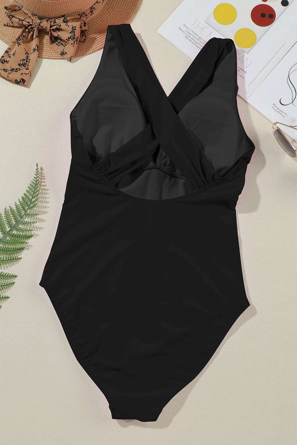 Crisscross Wide Strap One-Piece Swimwear - aurelia-clothing-8955