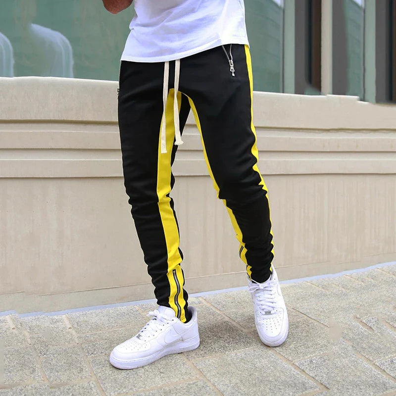 Mens Joggers Casual Pants Fitness Men Sportswear Tracksuit Bottoms Skinny Sweatpants Trousers - Free Shipping - aurelia-clothing-8955