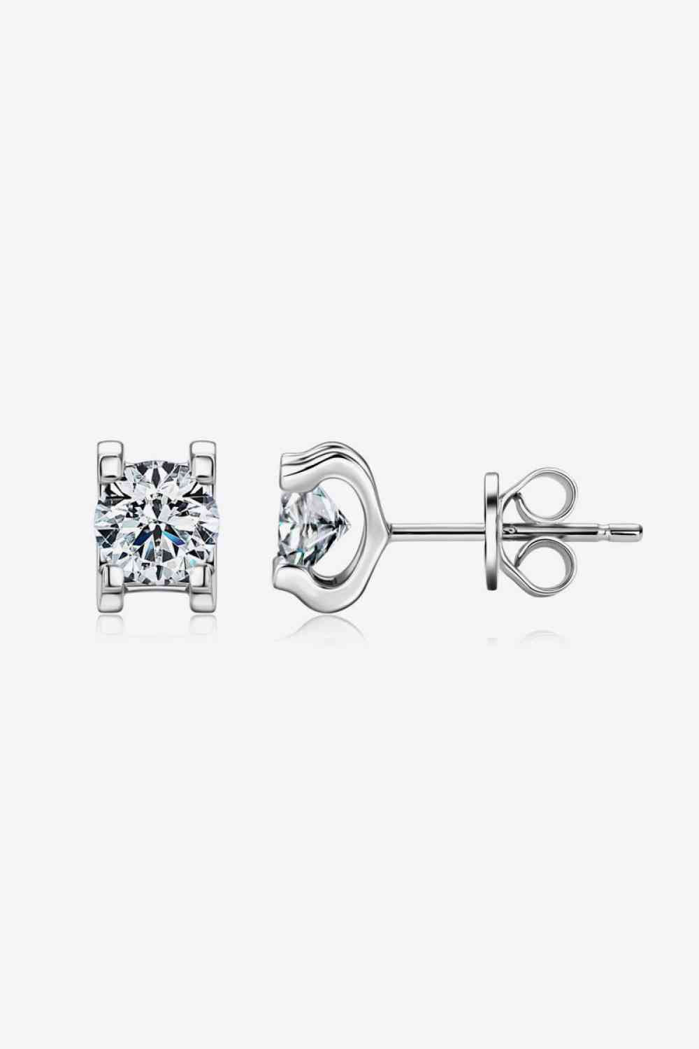 Moissanite 925 Sterling Silver Stud Earrings - aurelia-clothing-8955