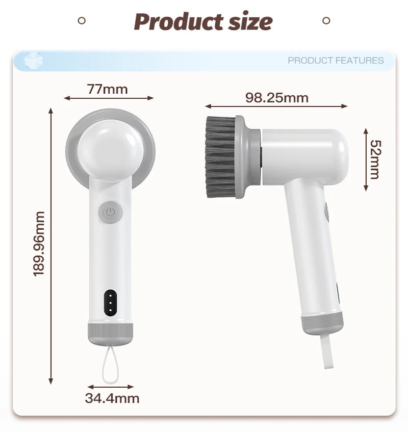 New Wireless Electric Cleaning Brush Housework Kitchen Dishwashing Brush Bathtub Tile Professional Cleaning Brush - Free Shipping - aurelia-clothing-8955