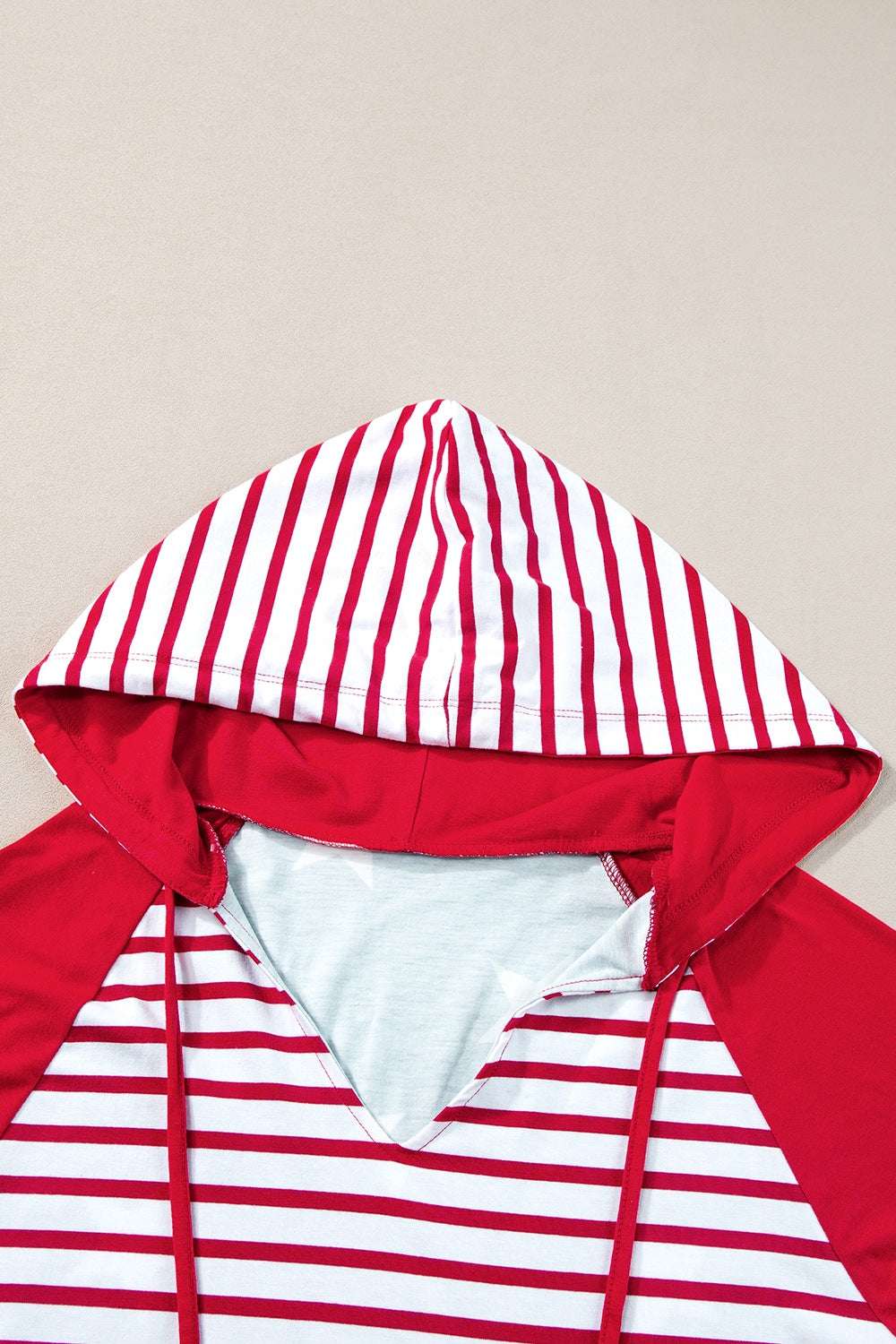 Stars and Stripes Print Drawstring Hoodie - aurelia-clothing-8955