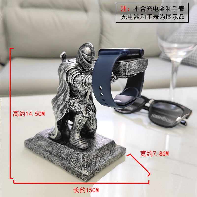Suitable for Samsung Apple Huawei watch smart stand Apple watch charging display stand black warrior - Free Shipping - aurelia-clothing-8955