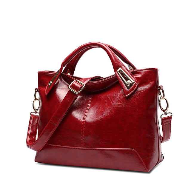 Women Oil Wax Leather Designer Handbags-Free Shipping - aurelia-clothing-8955