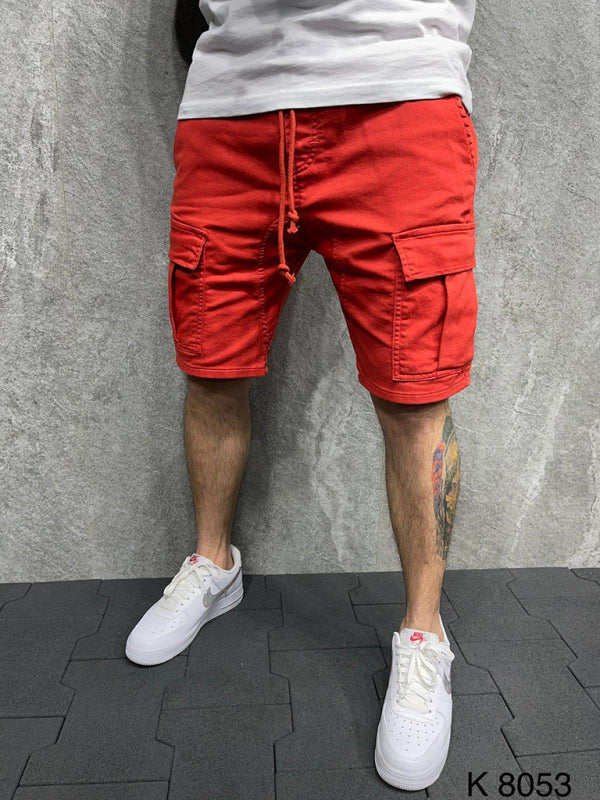 multi-pocket tether cargo shorts - Free Shipping - aurelia-clothing-8955