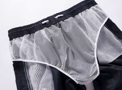100% Polyester Beach Belt Lining Mens Quarter Pants Sports Surfing Shorts Mens - Free Shipping - aurelia-clothing-8955