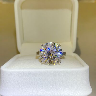 10 Carat Moissanite 925 Sterling Silver Ring - aurelia-clothing-8955