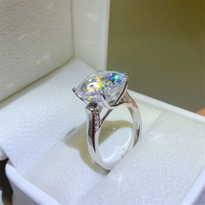 10 Carat Moissanite 925 Sterling Silver Ring - aurelia-clothing-8955