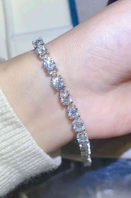 10 Carat Moissanite Platinum-Plated Bracelet - aurelia-clothing-8955