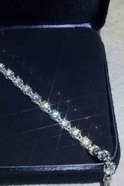 10 Carat Moissanite Platinum-Plated Bracelet - aurelia-clothing-8955
