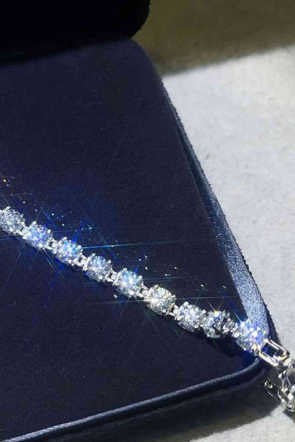10 Carat Moissanite Platinum-Plated Bracelet - aurelia-clothing-8955