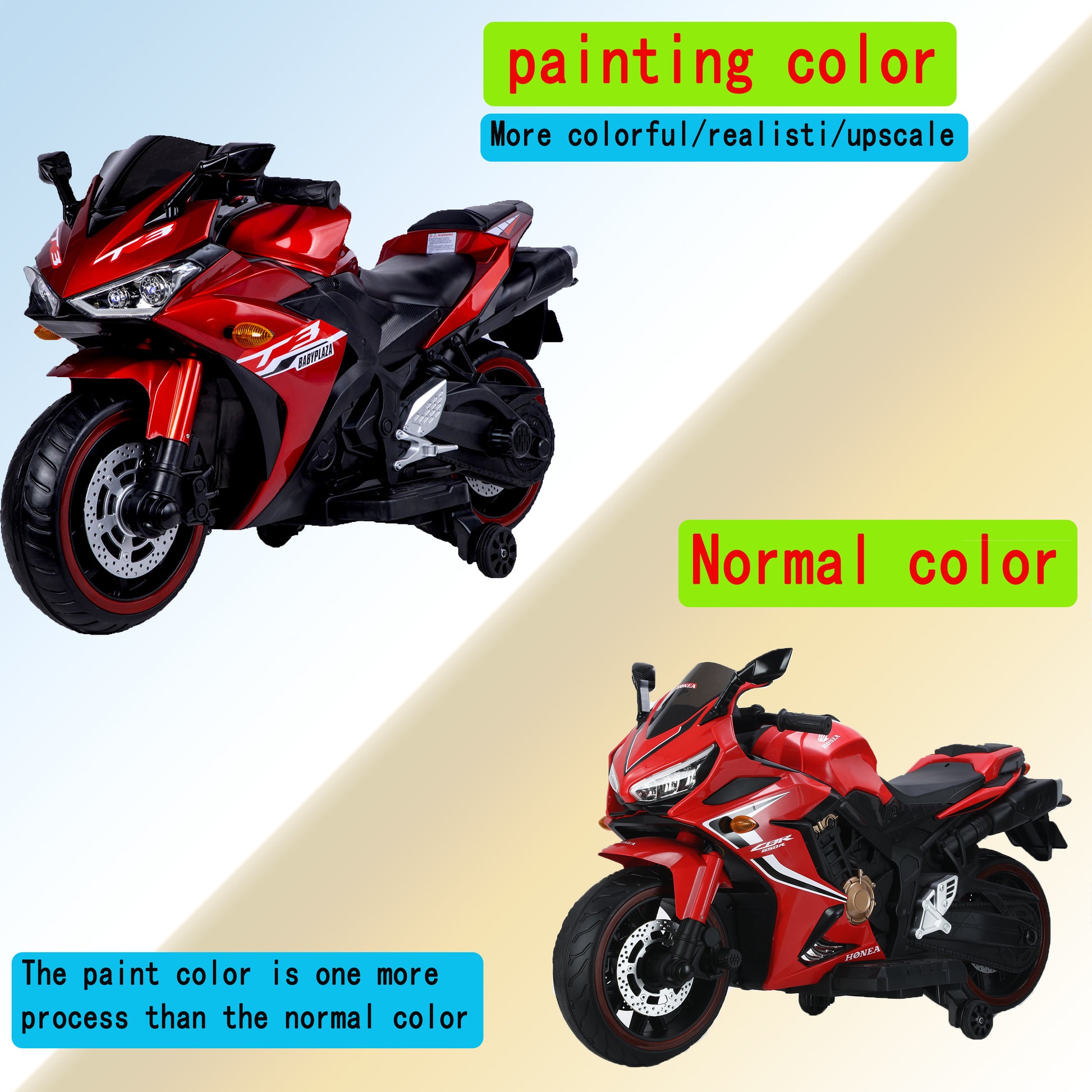12V Motorcycle with Training Wheels  Free Shipping - aurelia-clothing-8955