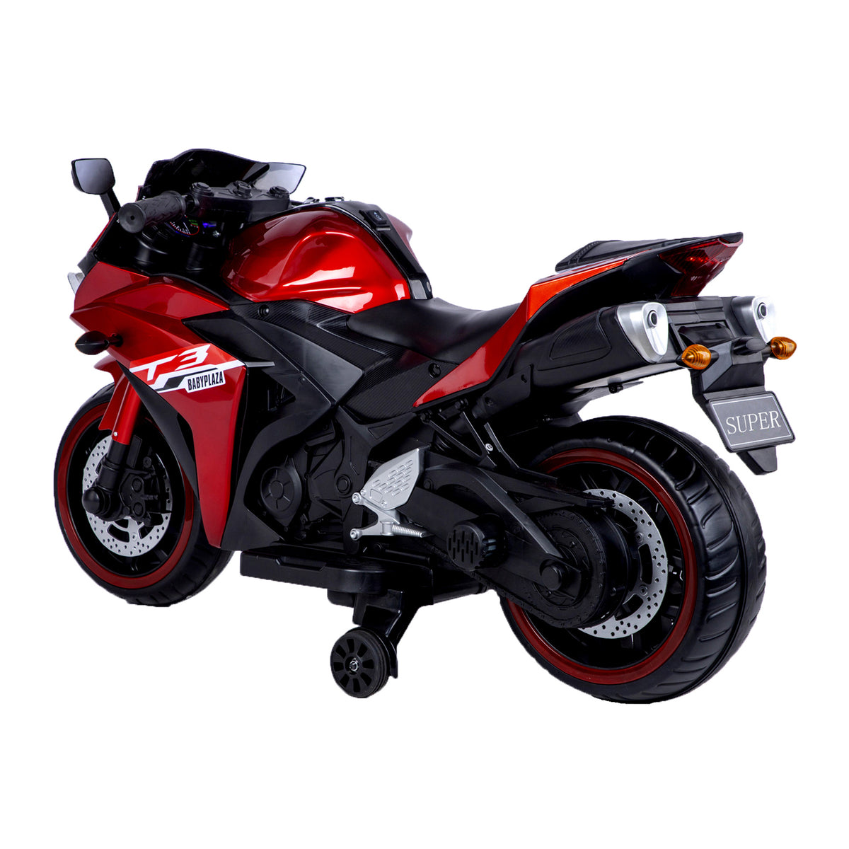 12V Motorcycle with Training Wheels  Free Shipping - aurelia-clothing-8955