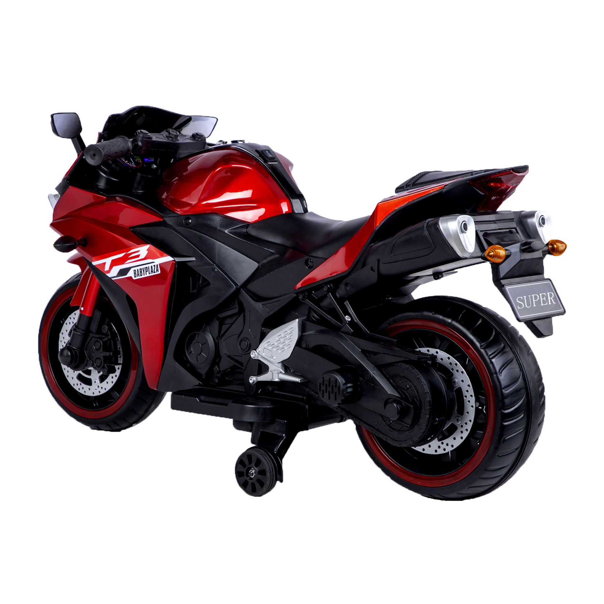 12V Motorcycle with Training Wheels  Free Shipping - aurelia-clothing-8955