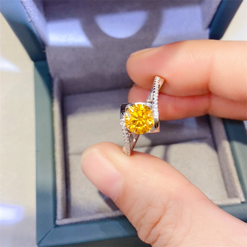 1 Carat Moissanite 925 Sterling Silver Ring - aurelia-clothing-8955