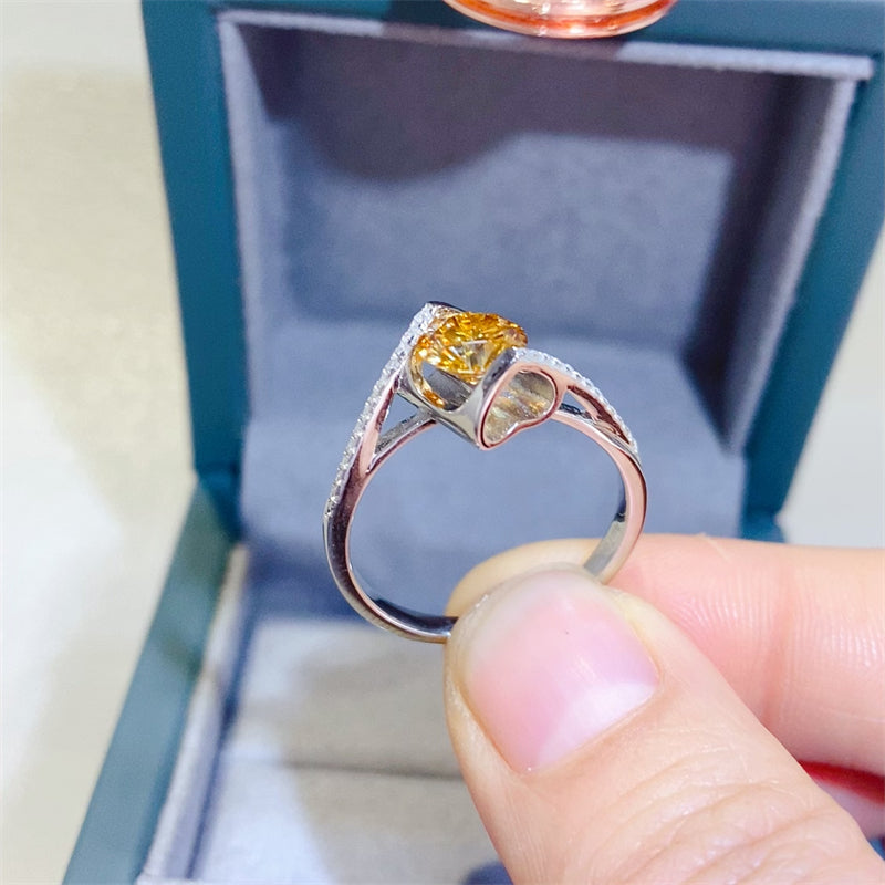 1 Carat Moissanite 925 Sterling Silver Ring - aurelia-clothing-8955