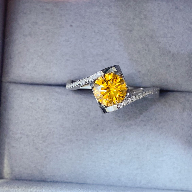 1 Carat Moissanite 925 Sterling Silver Ring - aurelia-clothing-8955