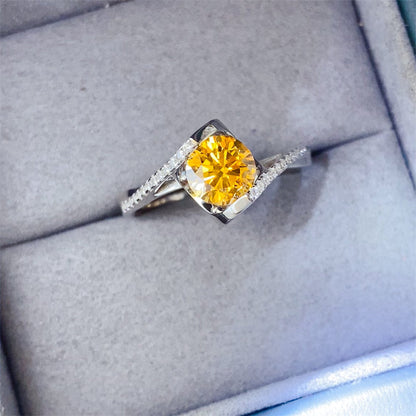 1 Carat Moissanite 925 Sterling Silver Ring - aurelia-clothing-8955
