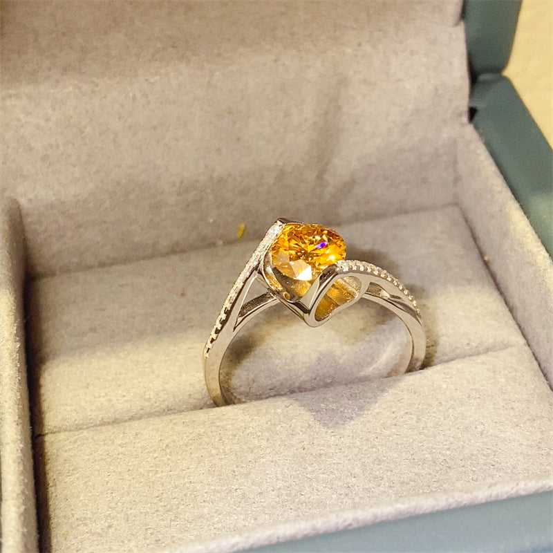 1 Carat Moissanite 925 Sterling Silver Ring - aurelia-clothing-8955