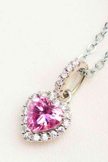 1 Carat Moissanite Heart Pendant Necklace - aurelia-clothing-8955