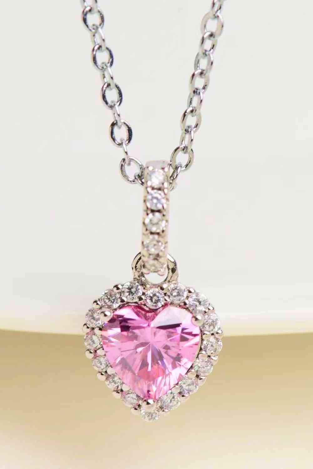 1 Carat Moissanite Heart Pendant Necklace - aurelia-clothing-8955
