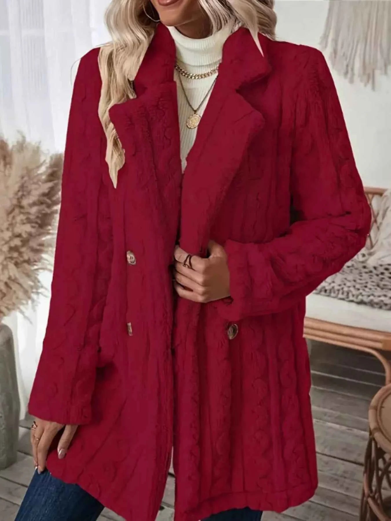 Double-Breasted Outerwear-Free Shipping