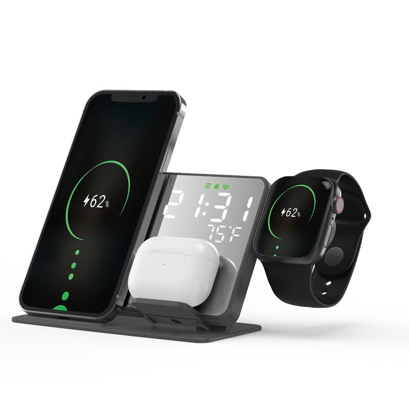2-in-1 wireless charging time display alarm clock 15W thermometer wireless charging - Free Shipping - aurelia-clothing-8955