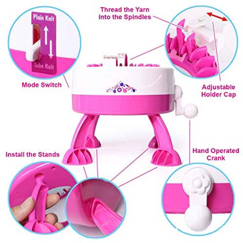 22 Needle Star Cylindrical Knitting Wool Machine Knitting Machine Creative Childrens Loom Knitting Sweater Cap Knitting Machine - Free Shipping - aurelia-clothing-8955