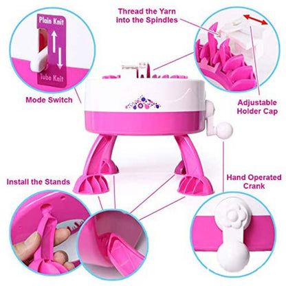 22 Needle Star Cylindrical Knitting Wool Machine Knitting Machine Creative Childrens Loom Knitting Sweater Cap Knitting Machine - Free Shipping - aurelia-clothing-8955