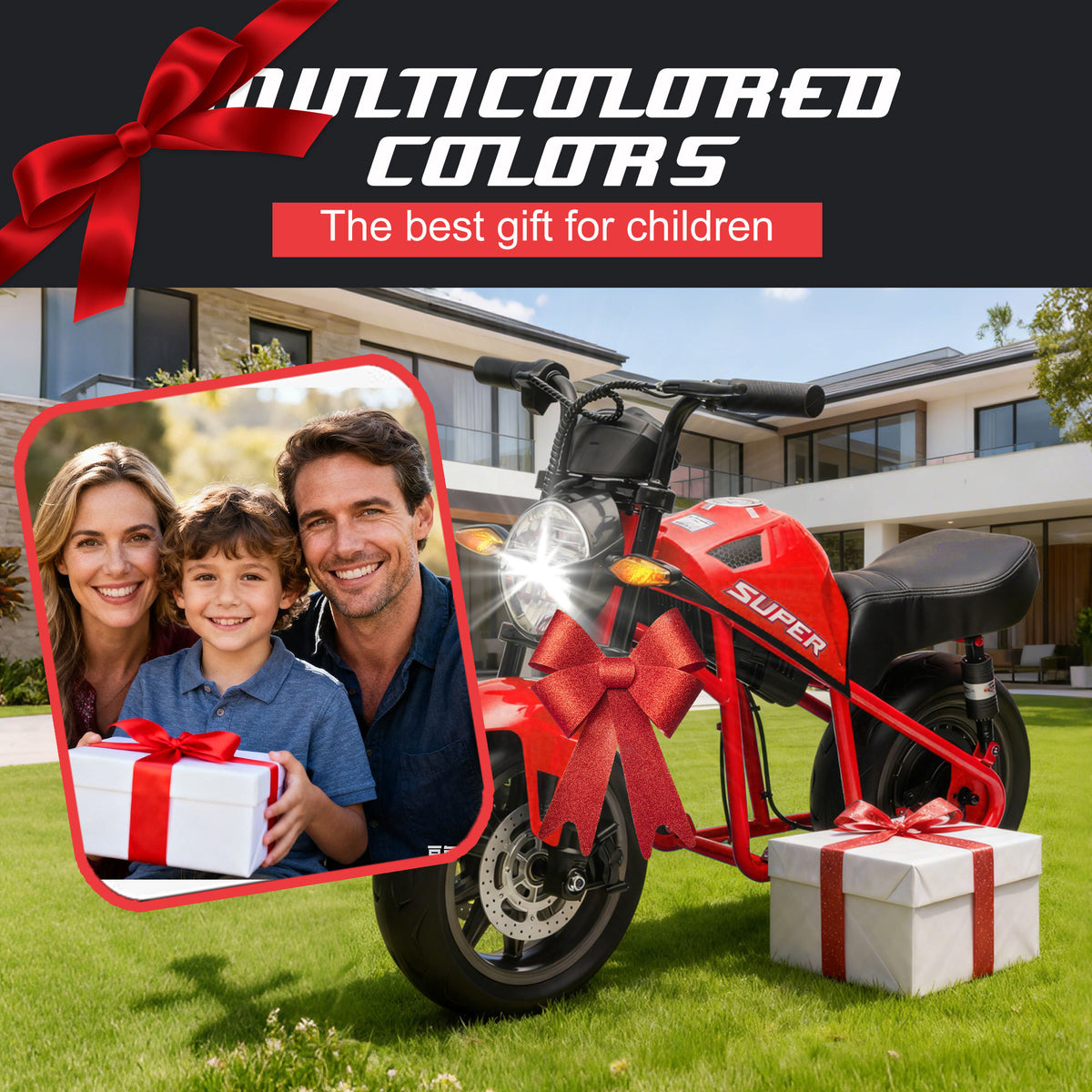 24V300W Kids Ride On XL Electric Toy Muscle Motorcycle-Free Shipping - aurelia-clothing-8955