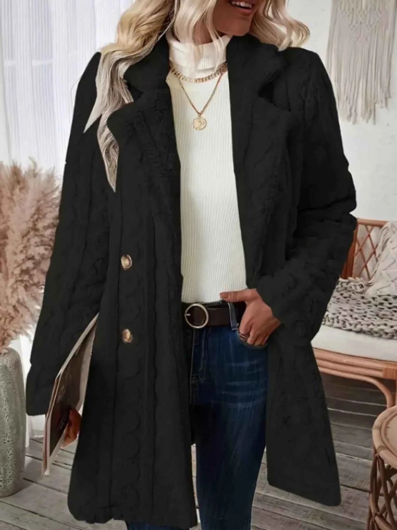 Double-Breasted Outerwear-Free Shipping