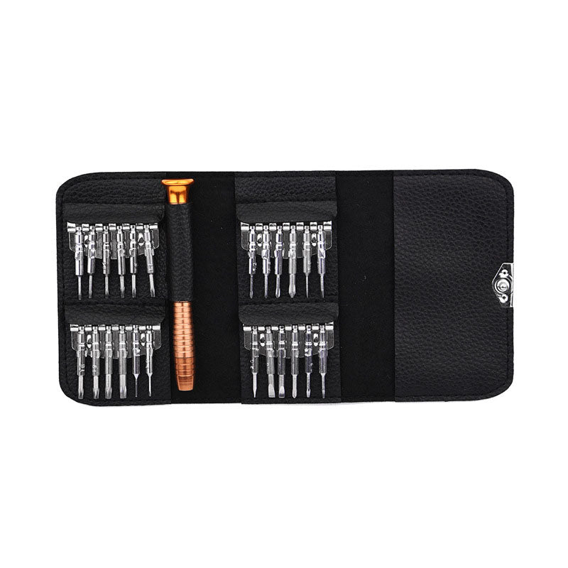 25 In 1 Leather Case Multi-Purpose Manual Screwdriver Set Mobile Phone Notebook Repair Tool - Free Shipping - aurelia-clothing-8955