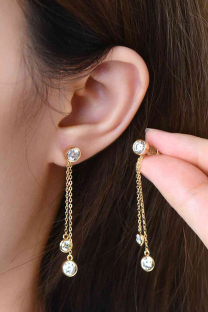 2.6 Carat Moissanite Sterling Silver Earrings - aurelia-clothing-8955