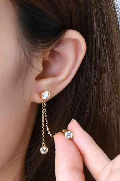 2.6 Carat Moissanite Sterling Silver Earrings - aurelia-clothing-8955