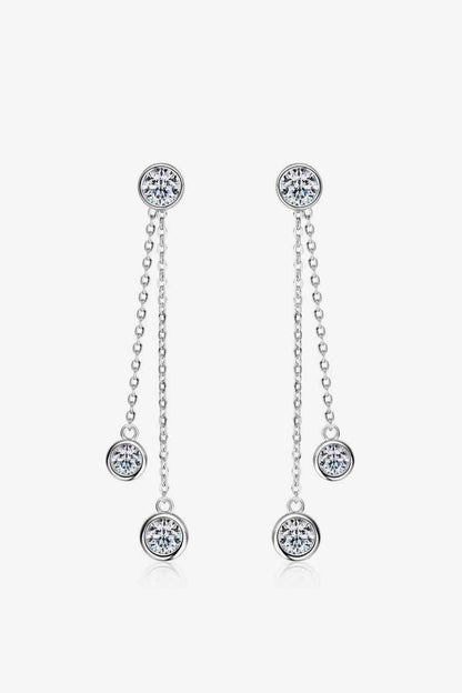 2.6 Carat Moissanite Sterling Silver Earrings - aurelia-clothing-8955