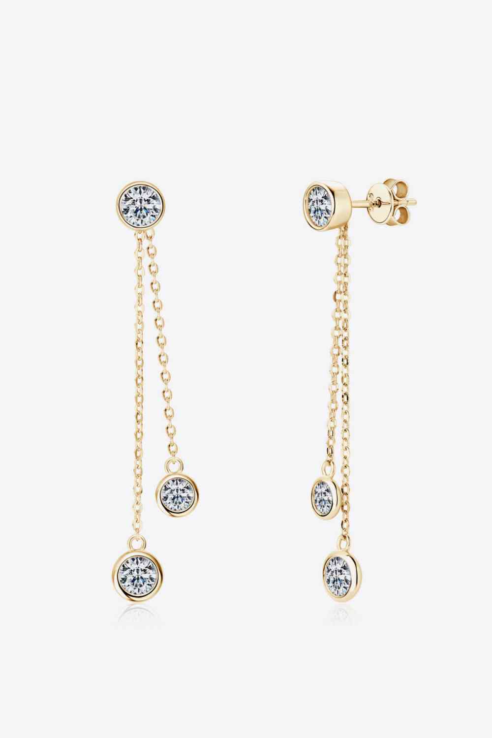 2.6 Carat Moissanite Sterling Silver Earrings - aurelia-clothing-8955