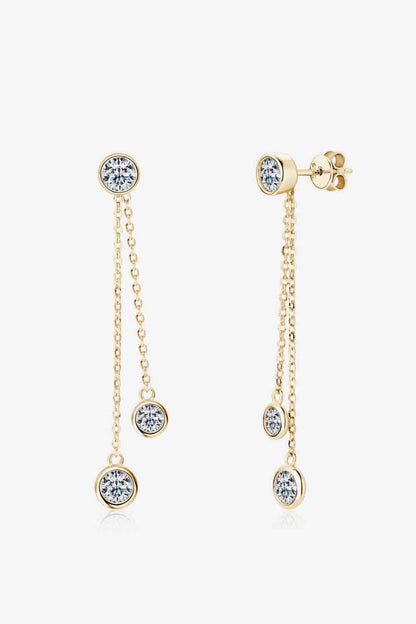 2.6 Carat Moissanite Sterling Silver Earrings - aurelia-clothing-8955