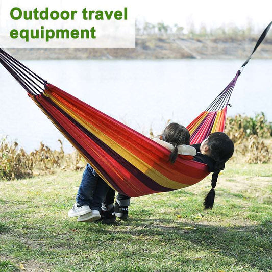 280*80cm  Camping Portable Outdoor Hammock Folding Single Hanging Canvas Hammock - Free Shipping - aurelia-clothing-8955