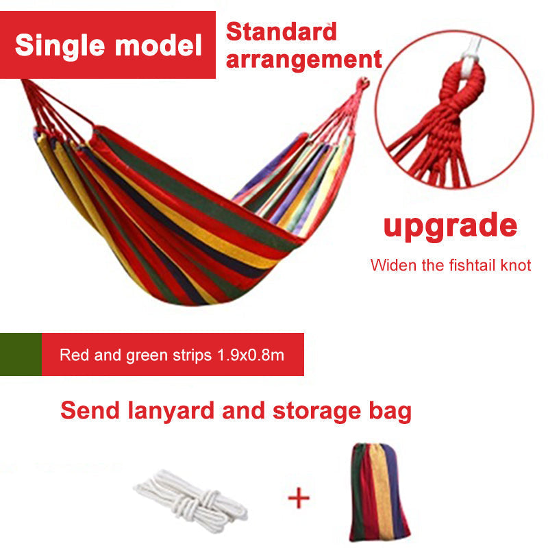 280*80cm  Camping Portable Outdoor Hammock Folding Single Hanging Canvas Hammock - Free Shipping - aurelia-clothing-8955