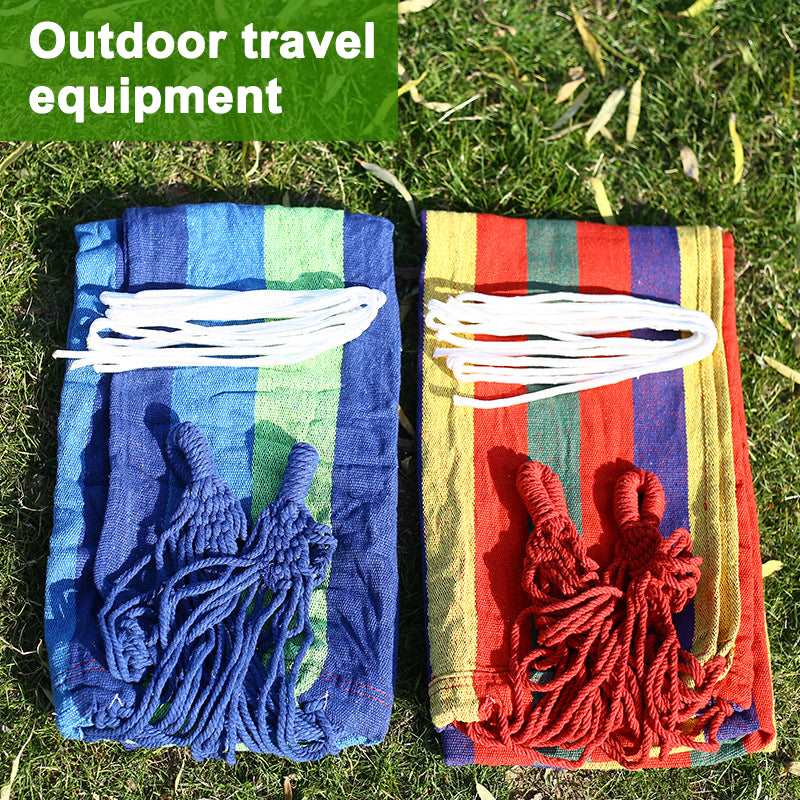 280*80cm  Camping Portable Outdoor Hammock Folding Single Hanging Canvas Hammock - Free Shipping - aurelia-clothing-8955