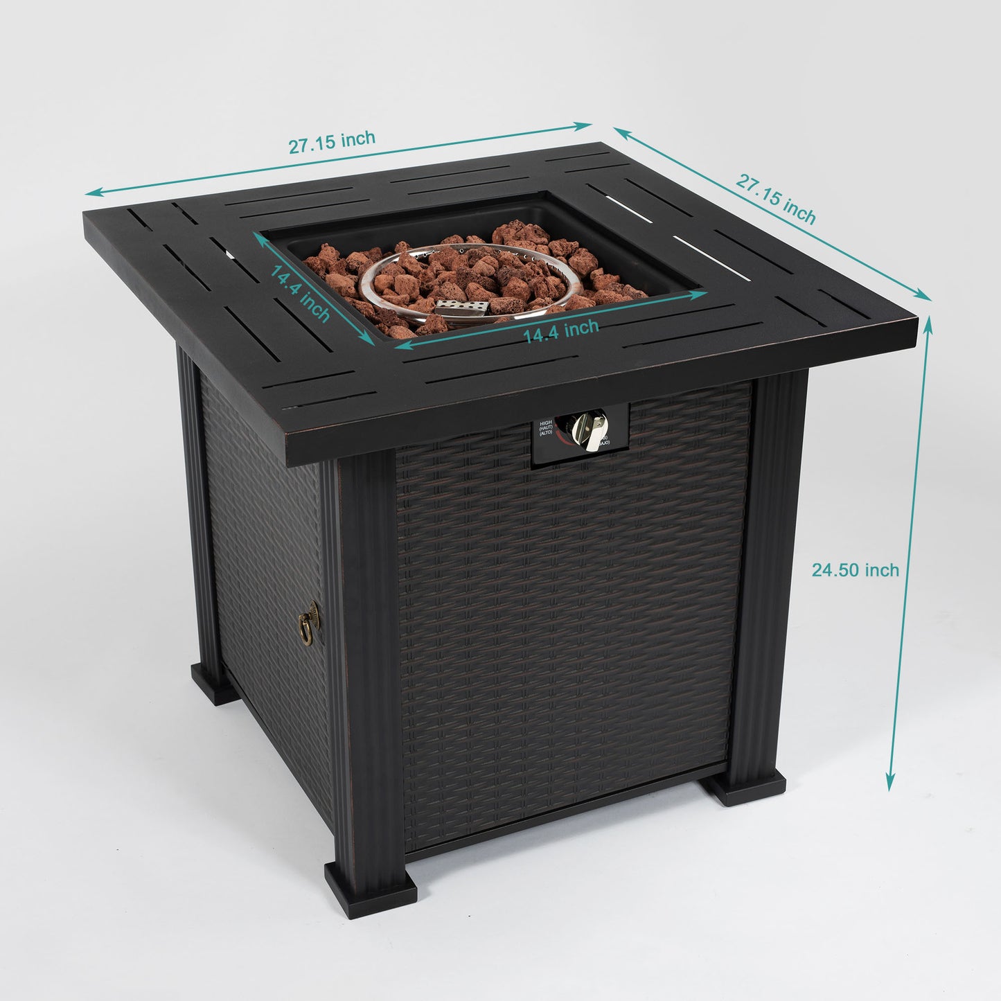28 Propane Gas Fire Pit Table, 50000 BTU-Free Shipping - aurelia-clothing-8955