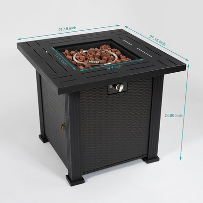 28 Propane Gas Fire Pit Table, 50000 BTU-Free Shipping - aurelia-clothing-8955