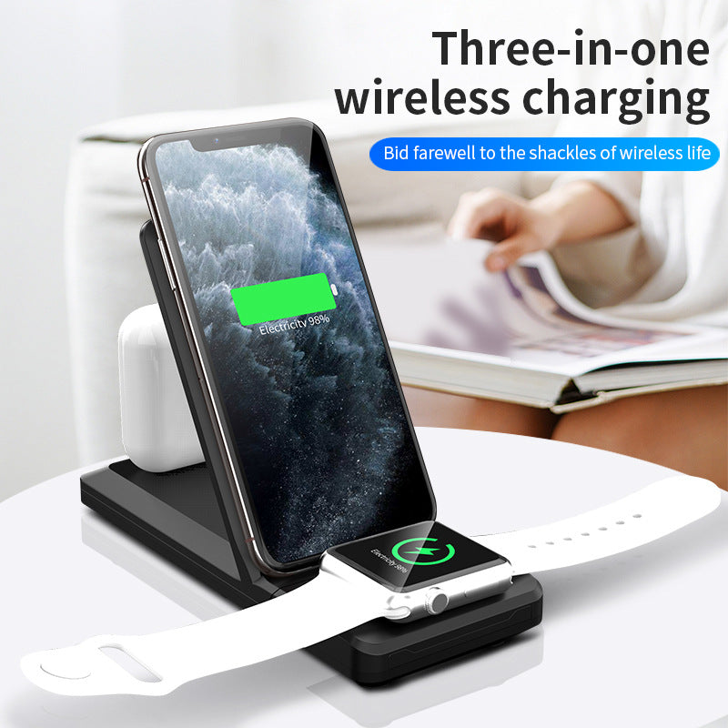 3-in-1 Wireless Charger Vertical Folding Wireless Charger 15W Fast Charge 3-in-1 Wireless Charger - Free Shipping - aurelia-clothing-8955
