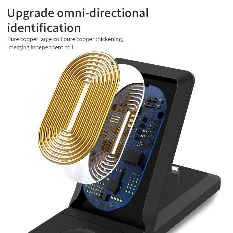 3-in-1 Wireless Charger Vertical Folding Wireless Charger 15W Fast Charge 3-in-1 Wireless Charger - Free Shipping - aurelia-clothing-8955