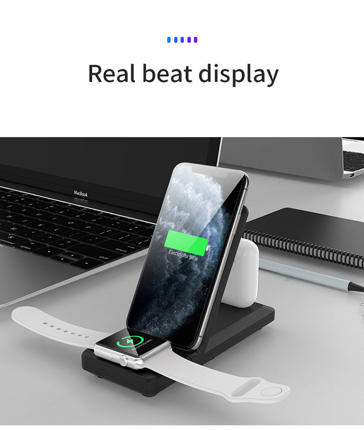 3-in-1 Wireless Charger Vertical Folding Wireless Charger 15W Fast Charge 3-in-1 Wireless Charger - Free Shipping - aurelia-clothing-8955