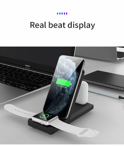 3-in-1 Wireless Charger Vertical Folding Wireless Charger 15W Fast Charge 3-in-1 Wireless Charger - Free Shipping - aurelia-clothing-8955