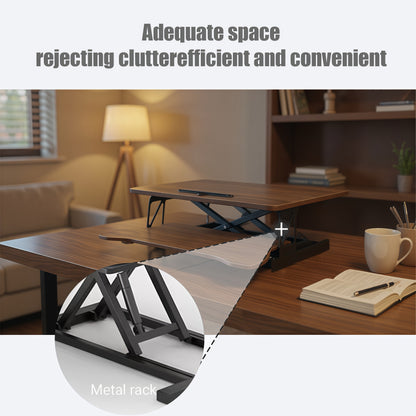 32 Inch Desk Converter, Height Adjustable Sit to Stand Riser, Dua-Free Shipping - aurelia-clothing-8955