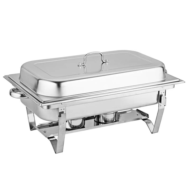3 * 3L Chafing Dish Set Full Size Stainless Steel Silver Catering Warmer Set For Buffet Catering - Free Shipping - aurelia-clothing-8955