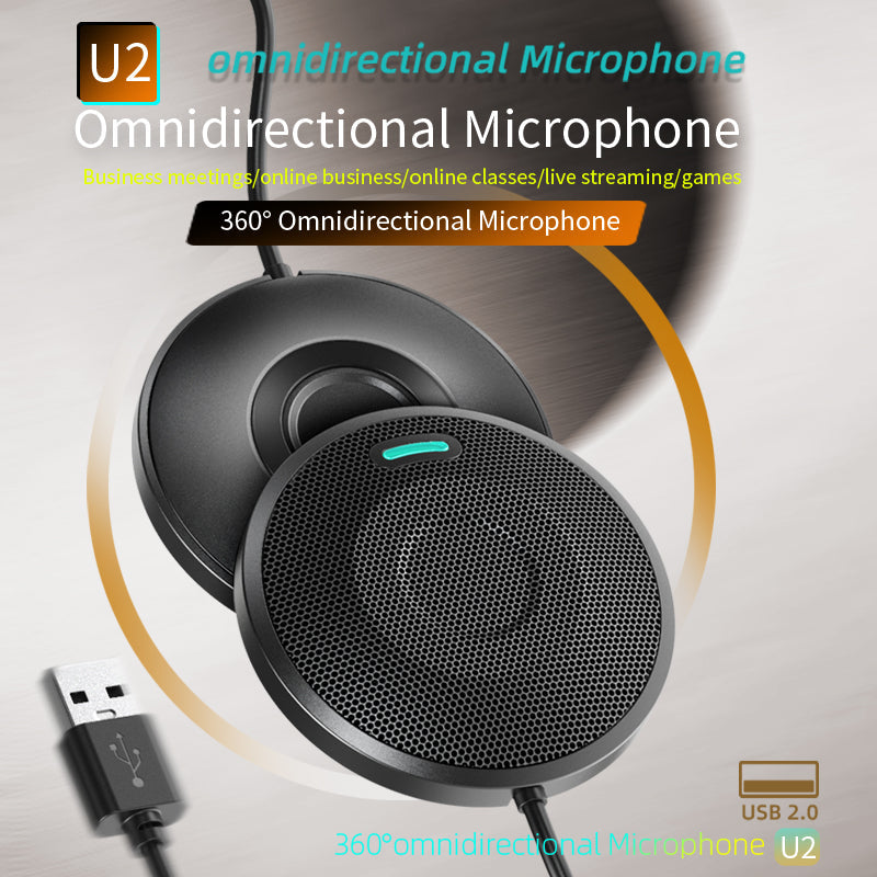 360° Pickup Video Voice Call USB Omnidirectional Microphone Video Conference Microphone Microphone - Free Shipping - aurelia-clothing-8955