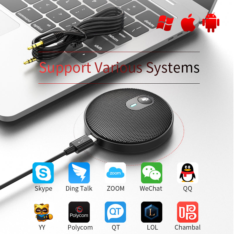 360° Pickup Video Voice Call USB Omnidirectional Microphone Video Conference Microphone Webcast Microphone - Free Shipping - aurelia-clothing-8955